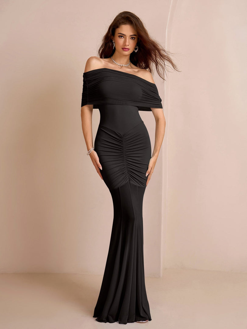 Off Shoulder Ruched Mesh Bodycon Dress | Cocktail Dress, Homecoming Dress