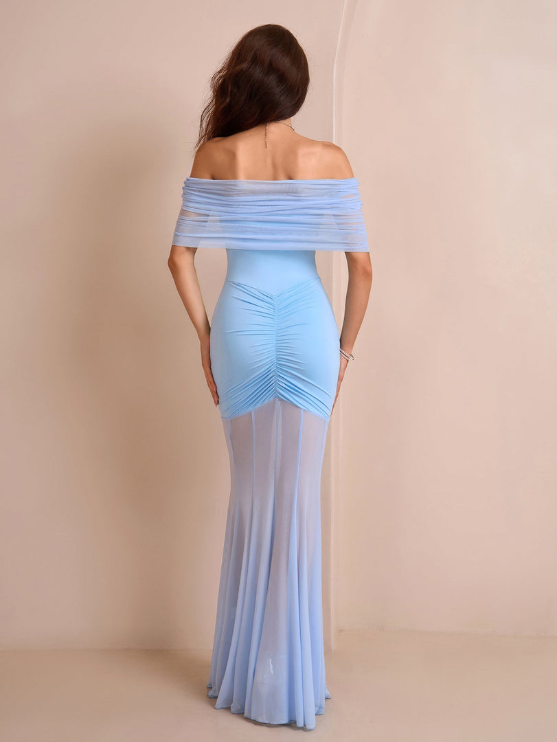 Off Shoulder Ruched Mesh Bodycon Dress | Cocktail Dress, Homecoming Dress
