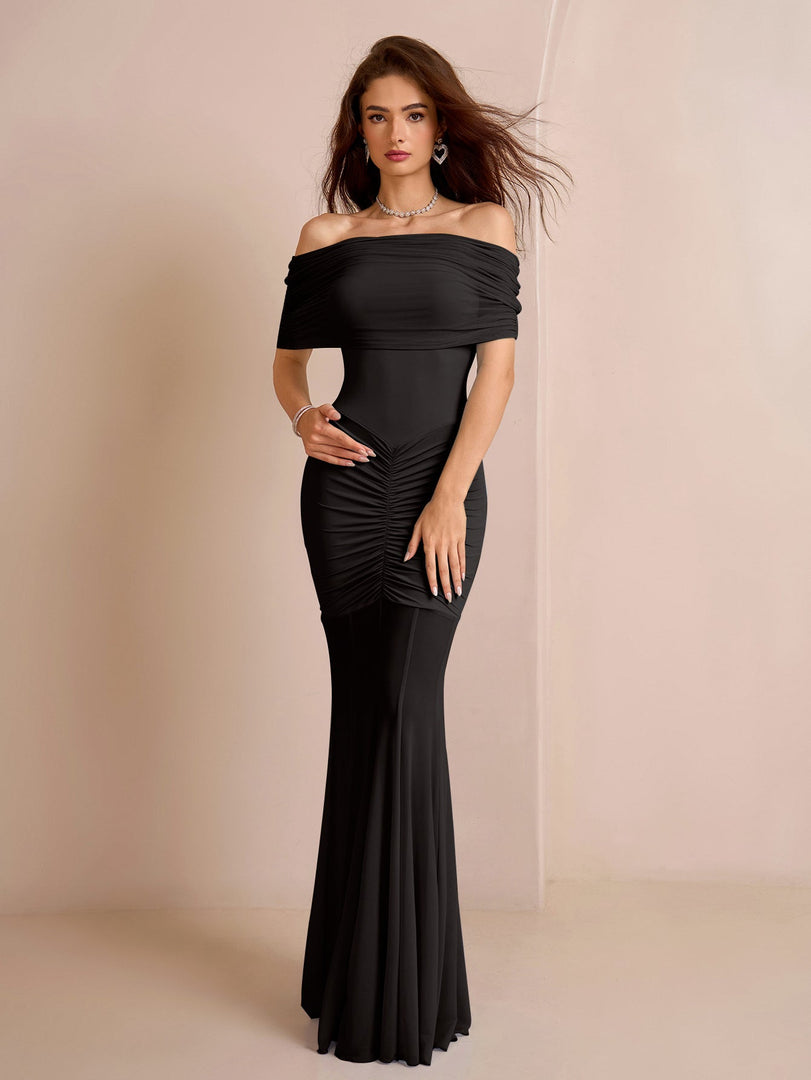 Off Shoulder Ruched Mesh Bodycon Dress | Cocktail Dress, Homecoming Dress