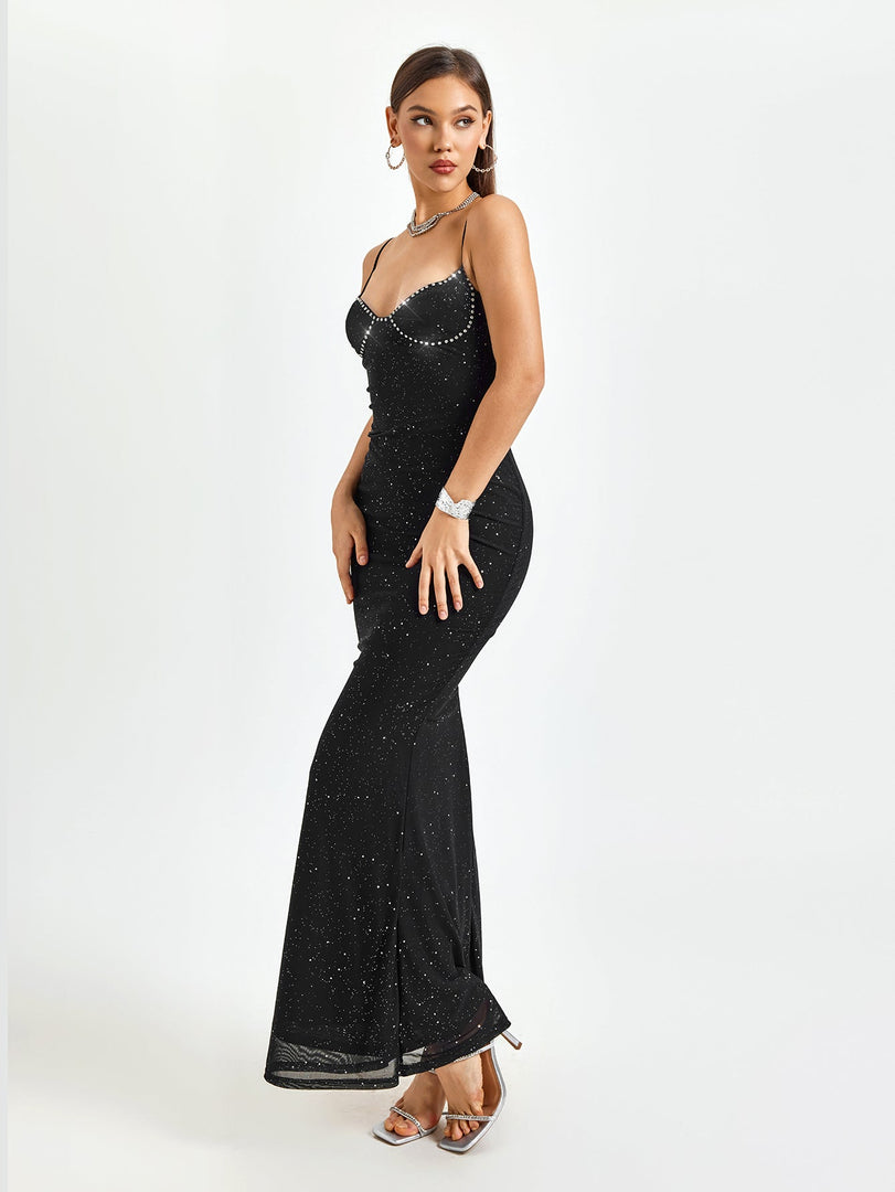 Rhinestone Beaded Bustier Mermaid Bodycon Dress | Cocktail Dress