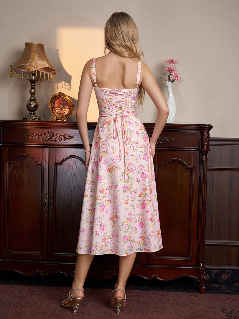 Ruched Bust Split Thigh Cami Dress | Vacation Dress