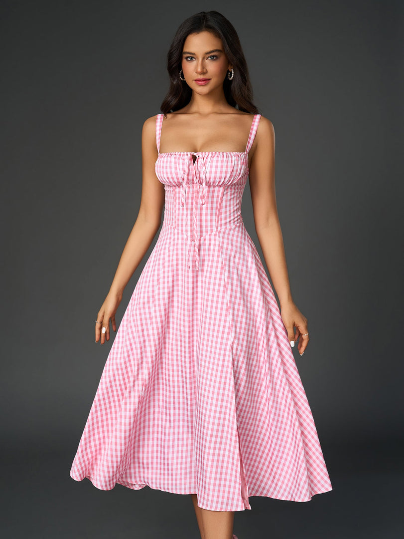 Ruched Bust Split Thigh Cami Dress | Vacation Dress
