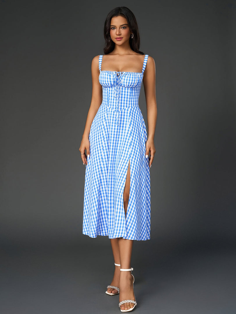 Ruched Bust Split Thigh Cami Dress | Vacation Dress