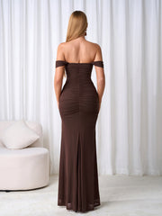 Ruched Split Thigh Mesh Bodycon Dress | Cocktail Dress, Homecoming Dress