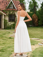 Ruched Split Thigh With Pockets Cami Dress | Vacation Dress