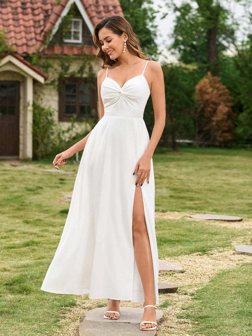 Ruched Split Thigh With Pockets Cami Dress | Vacation Dress