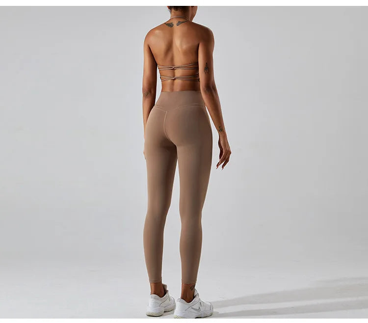 Cross Back Strappy Seamless Bralette Soft Nylon Spandex