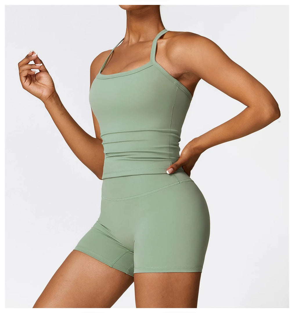 Seamless Sculpted Yoga Core Set Leggings Ribbed Contour