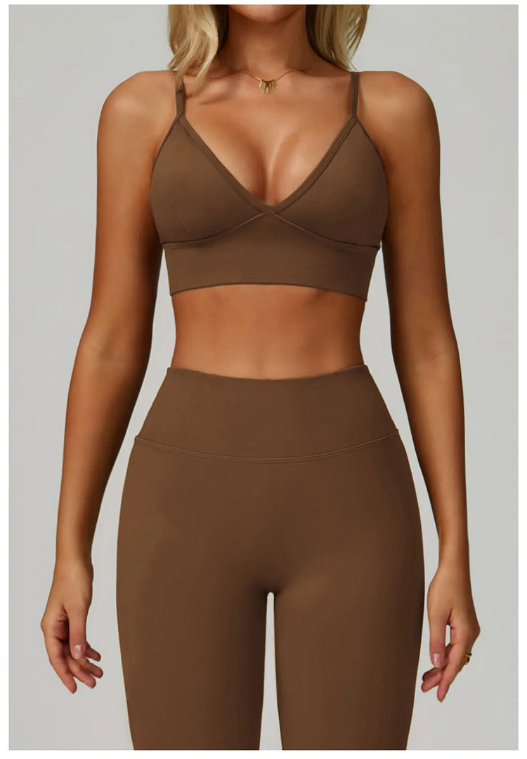 Breathable Shockproof Sports Bra With Adjustable Straps