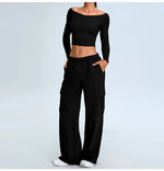 Load image into Gallery viewer, Off Shoulder Contour Seamless Athleisure Top Nylon
