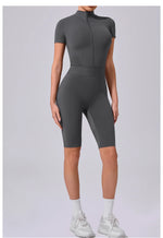 Load image into Gallery viewer, Seamless Zippered Contour Yoga Bodysuit for Performance
