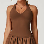 Load image into Gallery viewer, Seamless Contour Halter Bra Open Back Premium Breathable
