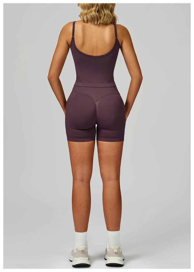 Seamless Contour 2-Piece Contemporary Yoga Set Breathable