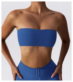 Load image into Gallery viewer, Strapless Padded Yoga Sports Bra Contour Silhouette
