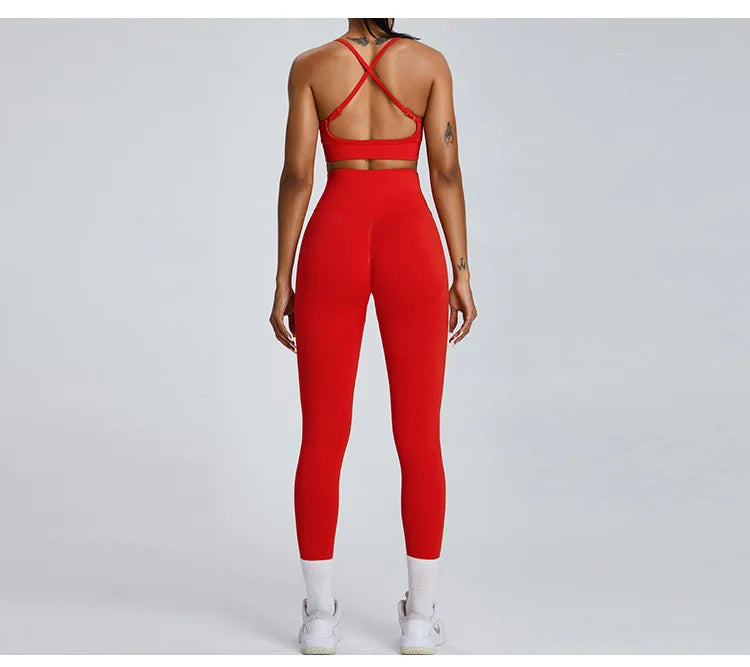 Seamless Performance Wear Set With High Waist Leggings