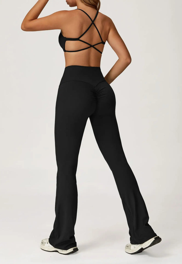 Soft Stretch Contour Two Piece Yoga Silhouette Leggings