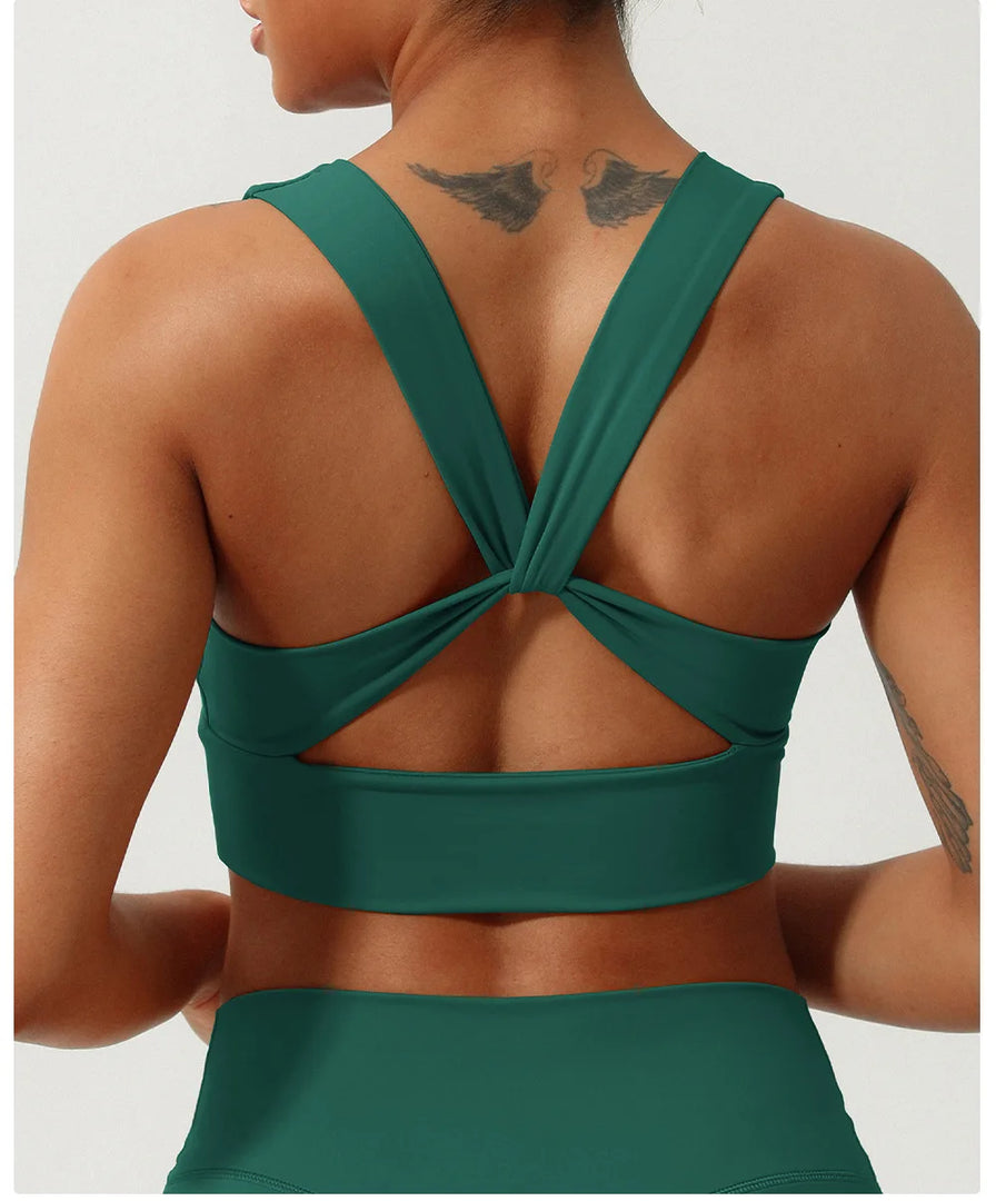 Breathable Cross Strap Contour Padded Luxurious Bra