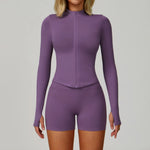 Load image into Gallery viewer, Two Piece Contour Seamless Performance Yoga Ensemble
