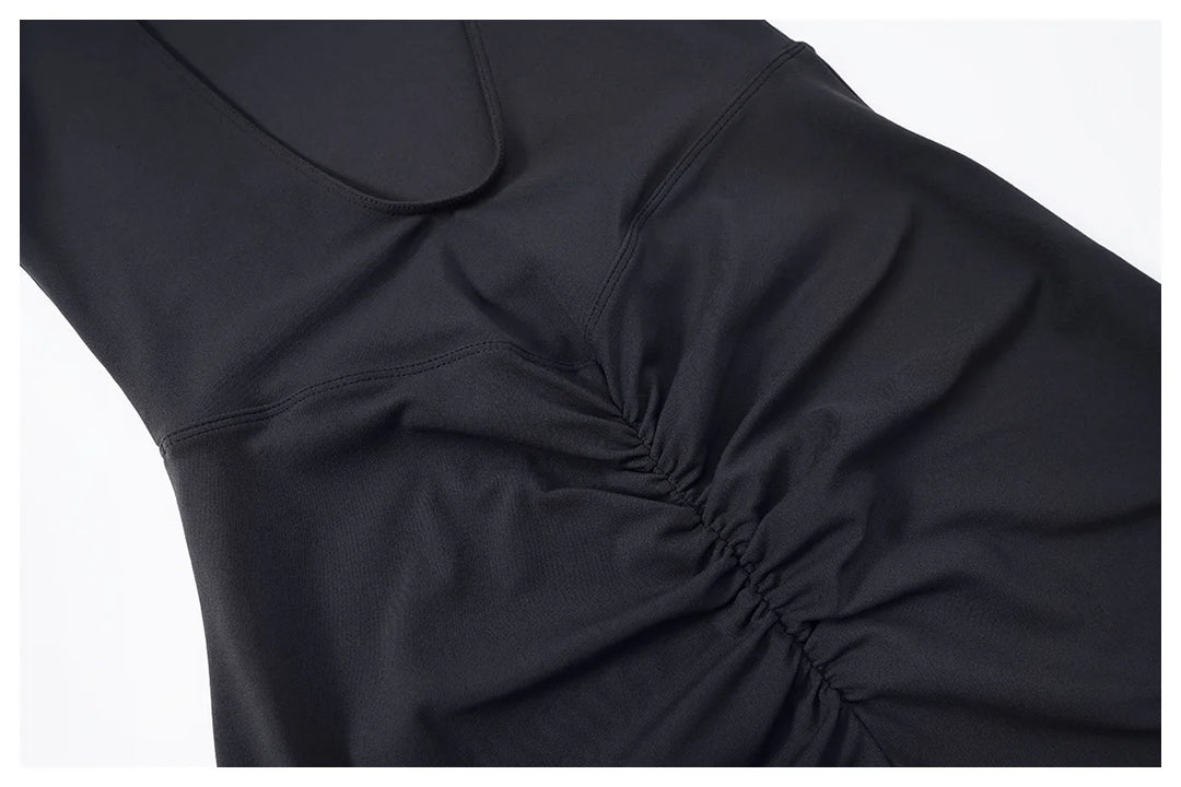 Sculpted Yoga Jumpsuit Ultra Breathable Nylon Knit Fabric