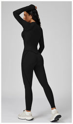 Load image into Gallery viewer, Seamless Zippered Yoga Jumpsuit With High Elasticity
