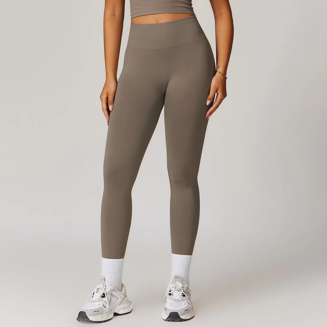 Seamless High Waist Studio Leggings With Breathable Fabric