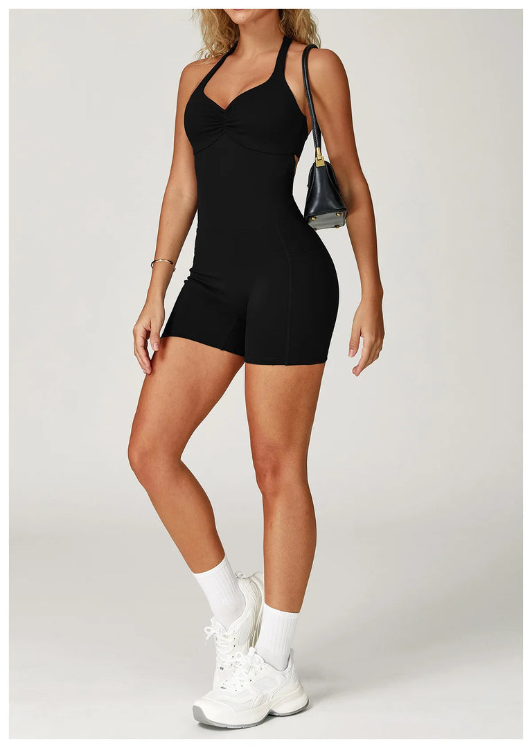 Contoured Seamless Performance Jumpsuit Set Polyester