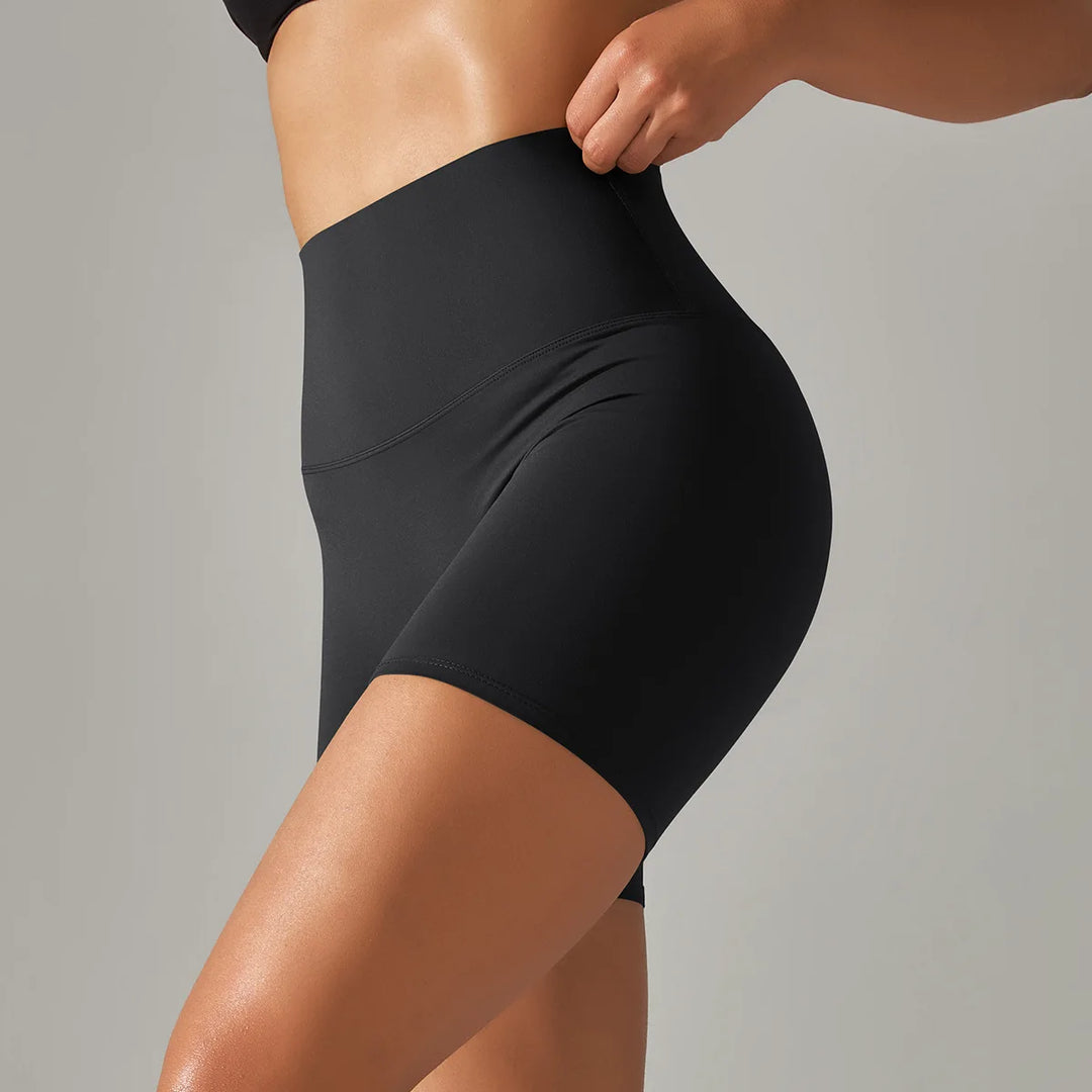 Luxurious High Waist Breathable Yoga Shorts Contour