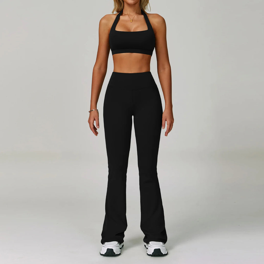 Seamless Contour 2 Piece Breathable Active Wear Set Nylon