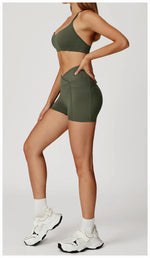 Load image into Gallery viewer, Two Piece Contoured Seamless Performance Athletic Set Nylon
