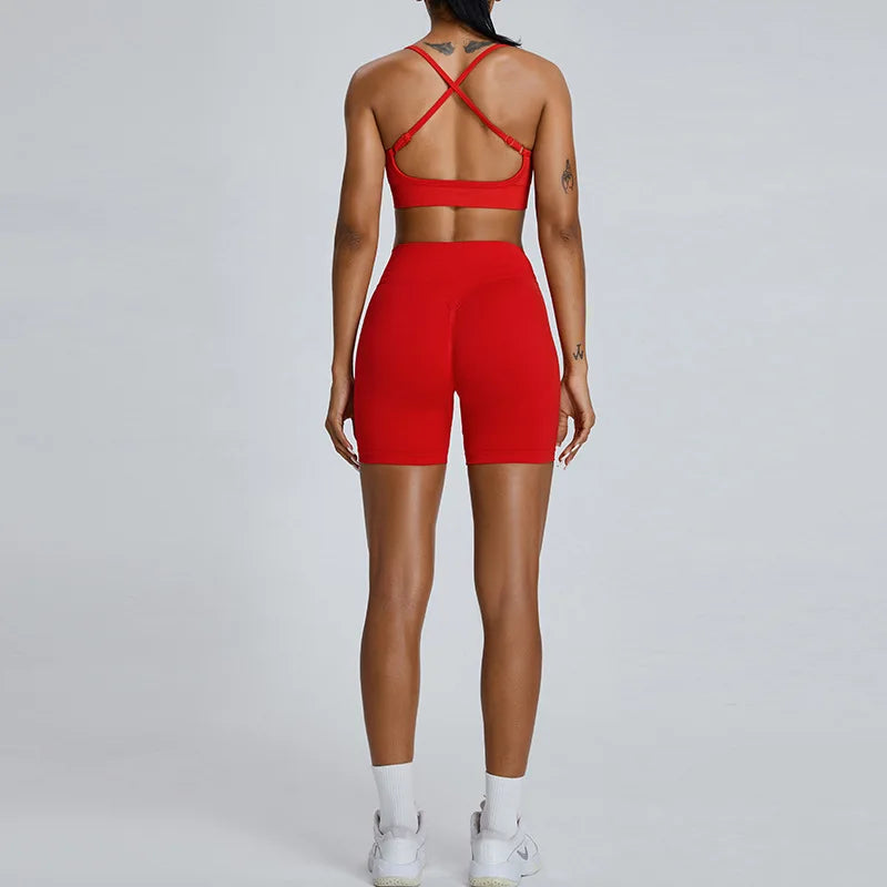 Seamless Contour 2 Piece Sculpted Yoga Wear Breathable