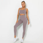 Load image into Gallery viewer, Seamless Contour Two Piece Yoga Set Performance Wear
