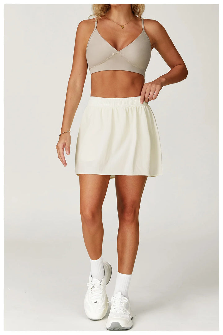 High Waist Contoured Breathable Yoga Short Skirt