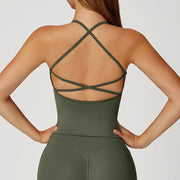 Cross Strap Light Weight Breathable Contour Sport Bra