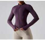 Load image into Gallery viewer, Zippered Studio Contoured Long Sleeve Sports Jacket
