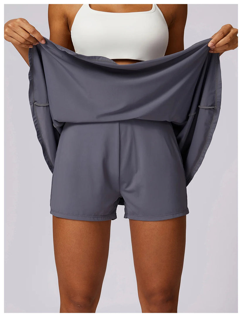 Seamless Performance Tennis Skort with Breathable Knit