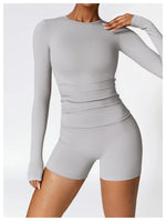 Load image into Gallery viewer, Seamless Sculpted Yoga Core Set Leggings Ribbed Contour
