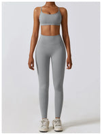 Load image into Gallery viewer, Contoured Interwoven Athleisure Long Sleeve Yoga Ensemble

