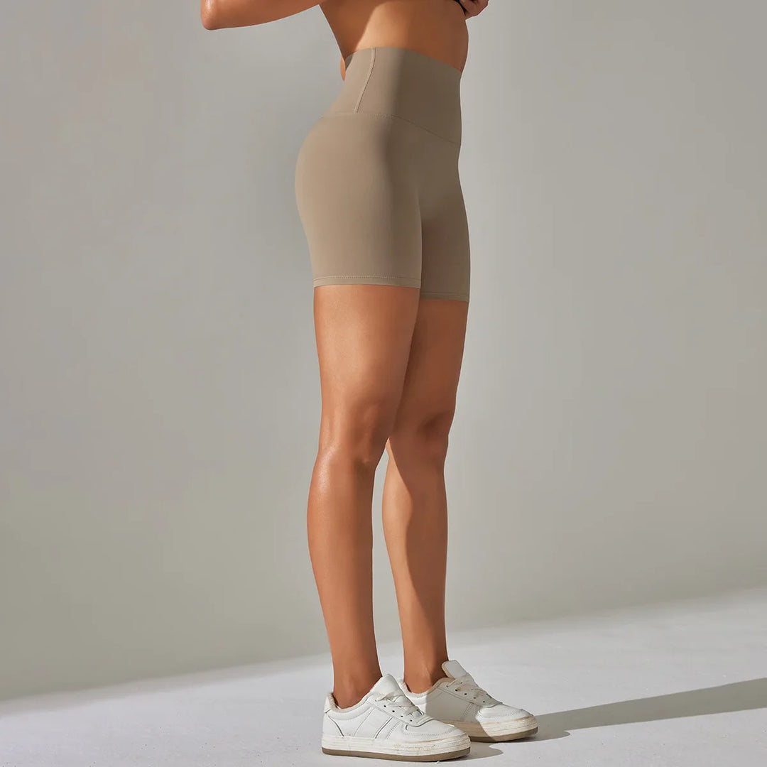 Luxurious High Waist Breathable Yoga Shorts Contour