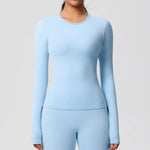 Load image into Gallery viewer, Luxurious Breathable Contoured Long Sleeve Yoga Top Nylon

