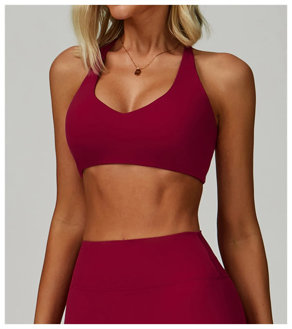 Contoured Breathable High Support Seamless Sports Bra