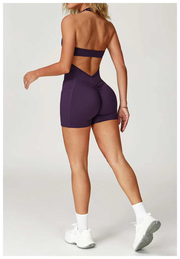 Contoured Seamless Performance Jumpsuit Set Polyester