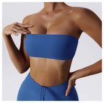 Load image into Gallery viewer, Strapless Padded Yoga Sports Bra Contour Silhouette
