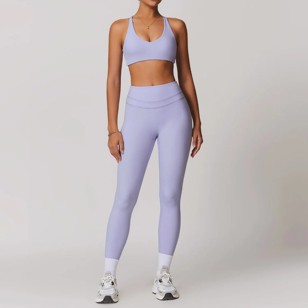 2 Piece Premium Contoured Leggings Set For Performance