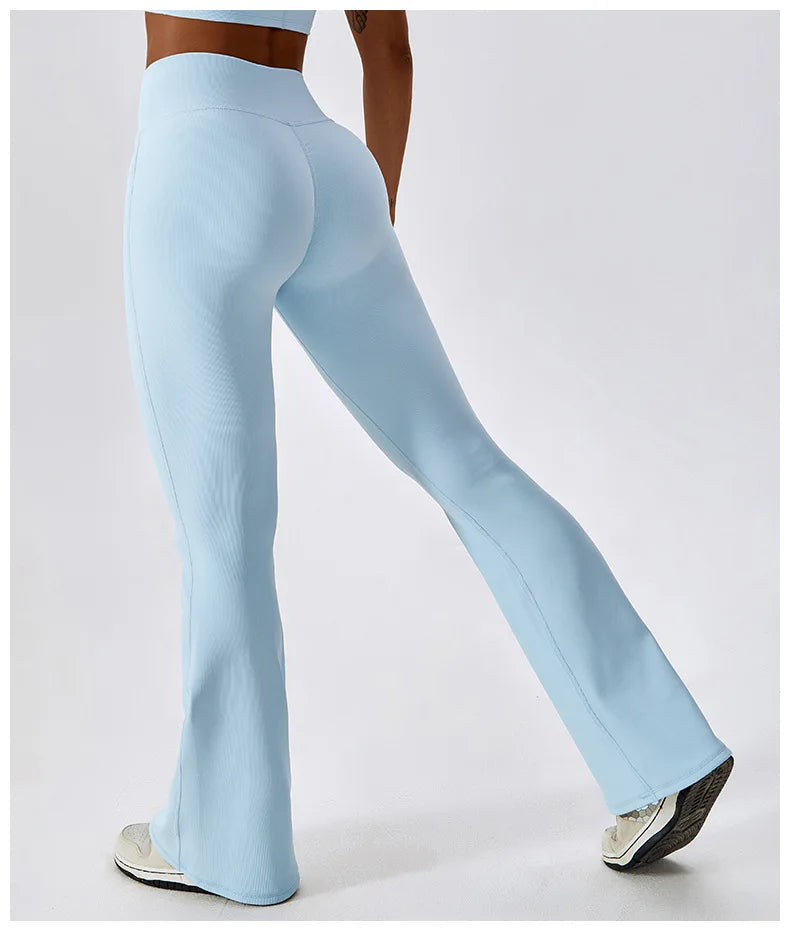Contour High Waist Flare Leggings With Performance Wear