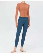 Load image into Gallery viewer, Zippered Studio Contoured Long Sleeve Sports Jacket
