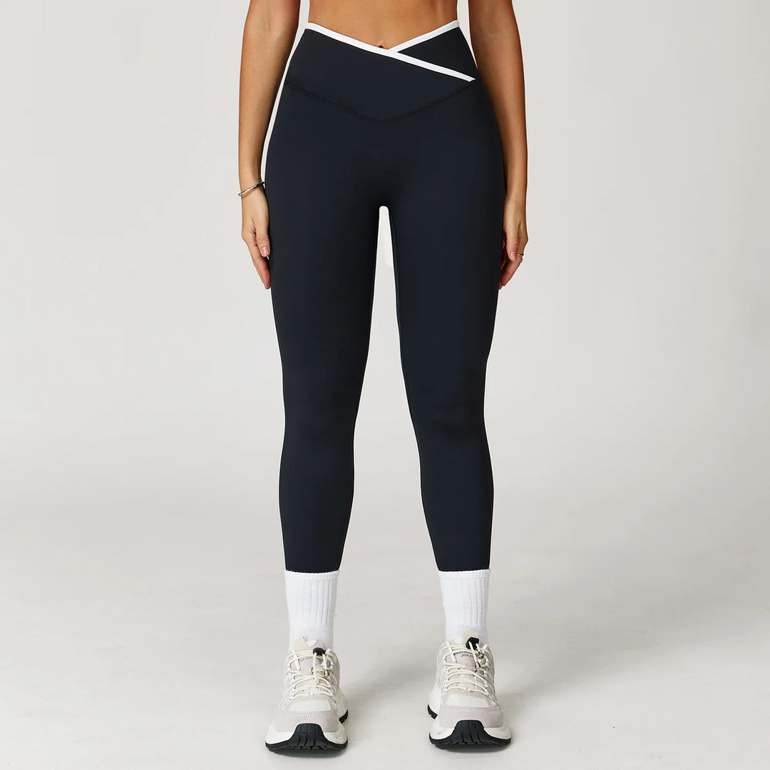 High Waist Sculpt Leggings Breathable Knit Performance Wear
