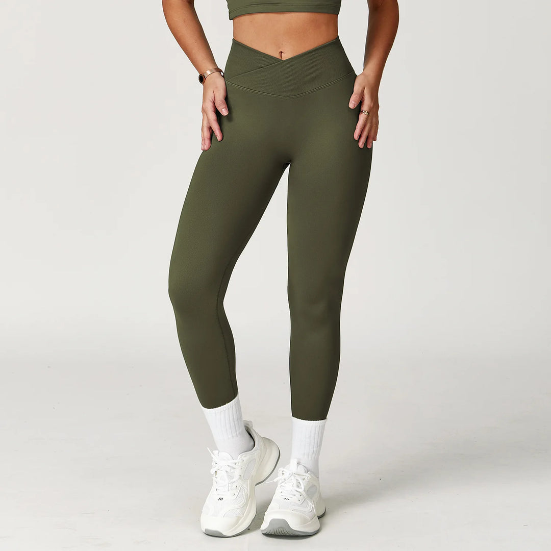 High Waist Contoured Seamless Leggings for Performance