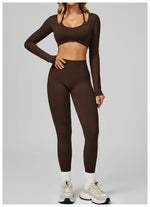 Load image into Gallery viewer, Seamless Ribbed Yoga Top With Breathable Comfort Wear
