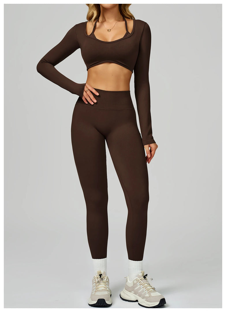 Seamless Ribbed Yoga Top With Breathable Comfort Wear