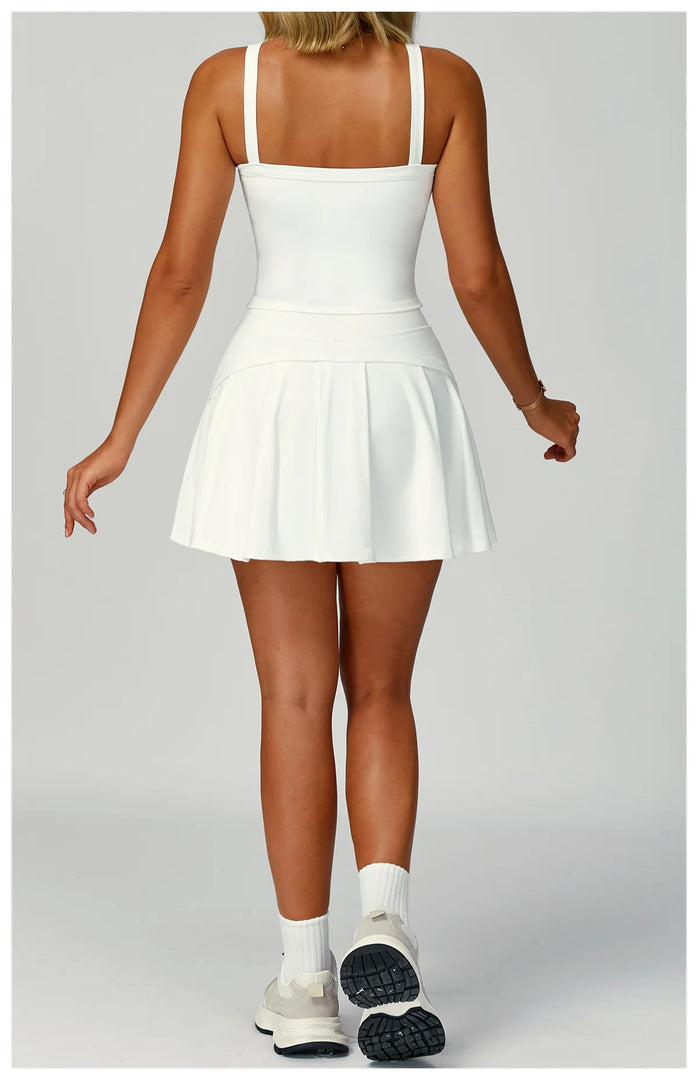 Luxe Contour 2 Piece Yoga Wear Ensemble Nylon Knit Fabric